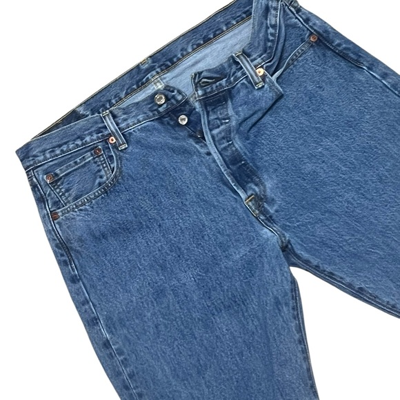 Levis 501 Jeans Button Fly 34 x 34 Straight Leg Dadcore Normcore Heritage - Picture 3 of 14